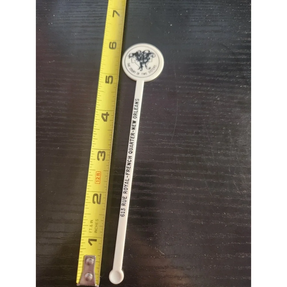 The Court of Two Sisters Swizzle Stir Stick New Orleans French Quarter Plastic